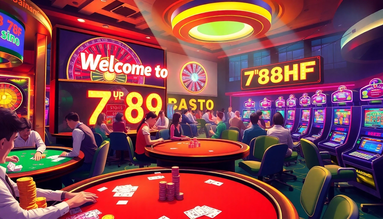 At 789F, experience thrilling action with vibrant casino tables and exciting poker games featuring colorful chips.